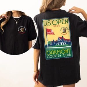 2025 U.s. Open Ahead Oakmont Poster Instant Classic Tri-blend T-shirt