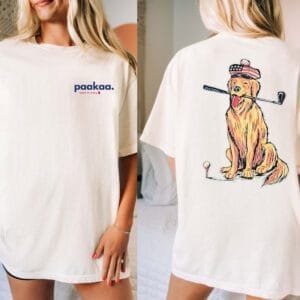 Paakaa - Golf Dog Graphic 2 Sided T-shirt