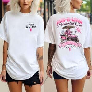 Golf Club Michelob Ultra Beer Pink Graphic T-shirt
