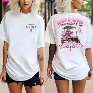 Golf Club Michelob Ultra Beer Pink Graphic T-shirt