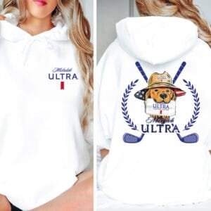 Michelob Ultra Golfing Golden Dog Hunting Hoodie