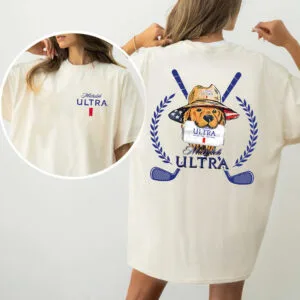 Michelob Ultra Golfing Golden Dog Hunting T-shirt