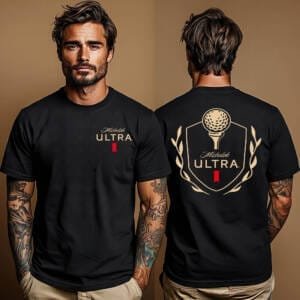 Michelob Ultra Golf Front Back Print T-shirt