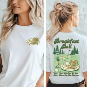 Vintage Breakfast Ball Golf T-shirt