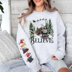 Polar Express Sweatshirt, Polar Express Believe Movie Sweatshirt