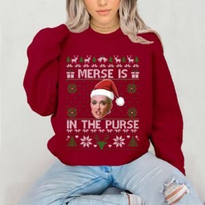 Merse Is In The Purse Ugly Christmas Sweatshirt, Xmas Family Sweatshirt