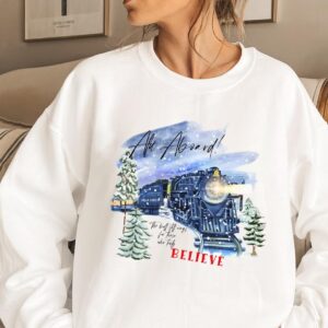 Polar Express Believe Movie Retro 90s Christmas Movies Sweatshirt
