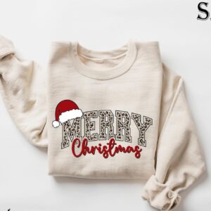 Merry Christmas Cute Sweatshirt Retro Crewneck Gift For Xmas