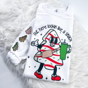 Retro Christmas Tree Cake Sweatshirt