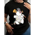 Women's Snowman Christmas Graphic T-Shirt