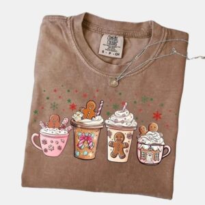 Women’s Christmas Gingerbread Man Top, Perfect Winter Gift For Bakers.