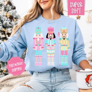Nutcracker Christmas Sweatshirt, Christmas Sweater, Women's Holiday Crewneck