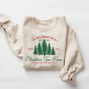 In My Heart Is A Christmas Tree Farm Sweatshirt For Women