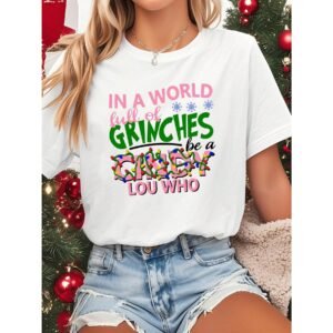 Christmas Party T-Shirt with pink letters and heart print