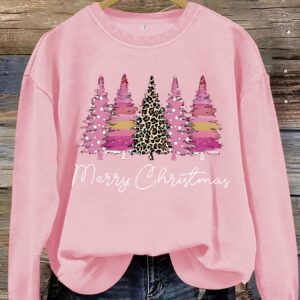 Fall Winter Women's Casual Long Sleeve Round Neck Sweatshirt With Witch Coffee Print