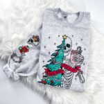 Sorta Merry Sorta Scary Skeleton Christmas Sweatshirt