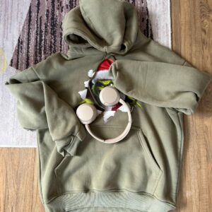 Christmas Movie Character Green Guy Through Hole Trendy Classic Comfort Cotton Hoodie