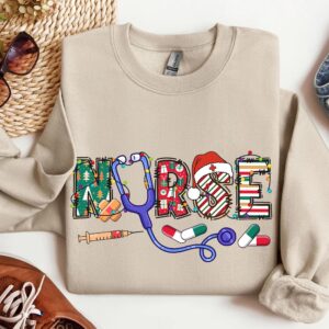 Christmas Nursing Sweatshirt Gift For Nurse
