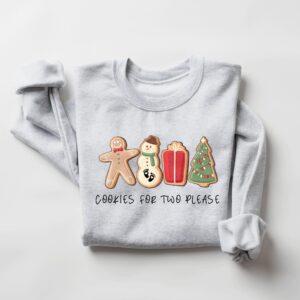 Christmas Cookies For Two Please Pregnancy Announcement Christmas Sweatshirt
