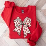 Valentine's Day Heart Bow Sweatshirt