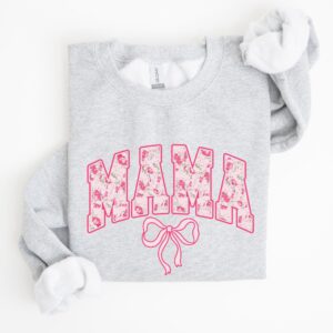 Mama, Coquette, Pink Bows, Trend, Girly, Soft Girl Era Sweatshirt
