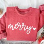 Cute Merry Sweatshirt for festive holiday wear