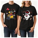 Wall-E And Eve Valentine's Day Couple T-shirts