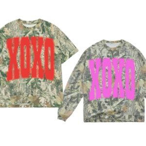 Camo XOXO Valentine Winter Tees for cozy comfort