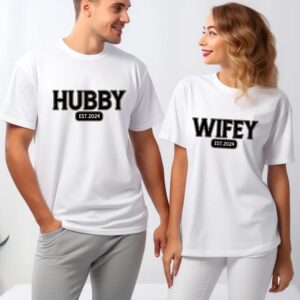 Wifey & Hubby Matching Couple Shirts