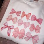 Valentine Day Pink Bow Crewneck