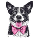 Cute Bowknot Dog Valentine Sweatshirt