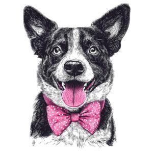 Cute Bowknot Dog Valentine Sweatshirt