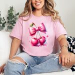 Cherry Vibrant Coquette T Shirt Valentine Gift