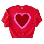 Fringe Heart Patch Sweatshirt