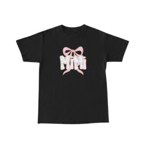 Coquette Mimi Shirt with Pink Bow Design