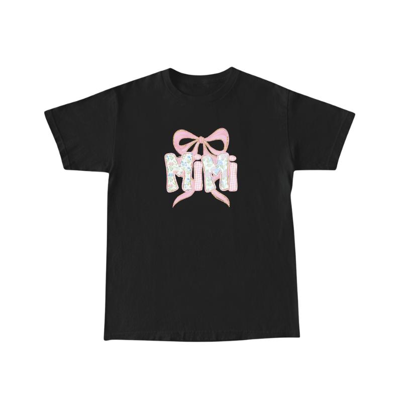 Coquette Mimi Shirt with Pink Bow Design