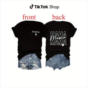 Mama Round Neck T-Shirt for Mother's Day