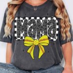 Softball Mama Coquette Vintage Checker Game Day Apparel