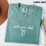Girl Moms Club Shirt Coquette Bow Comfort Colors Tee