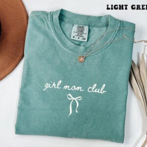 Girl Moms Club Shirt Coquette Bow Comfort Colors Tee