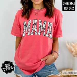 Retro Mama Varsity Shirt in Comfort Colors