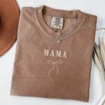 Comfort Colors Pink Bow Mom Tee