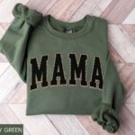 Leopard Print Mama Crewneck Sweater for stylish new moms