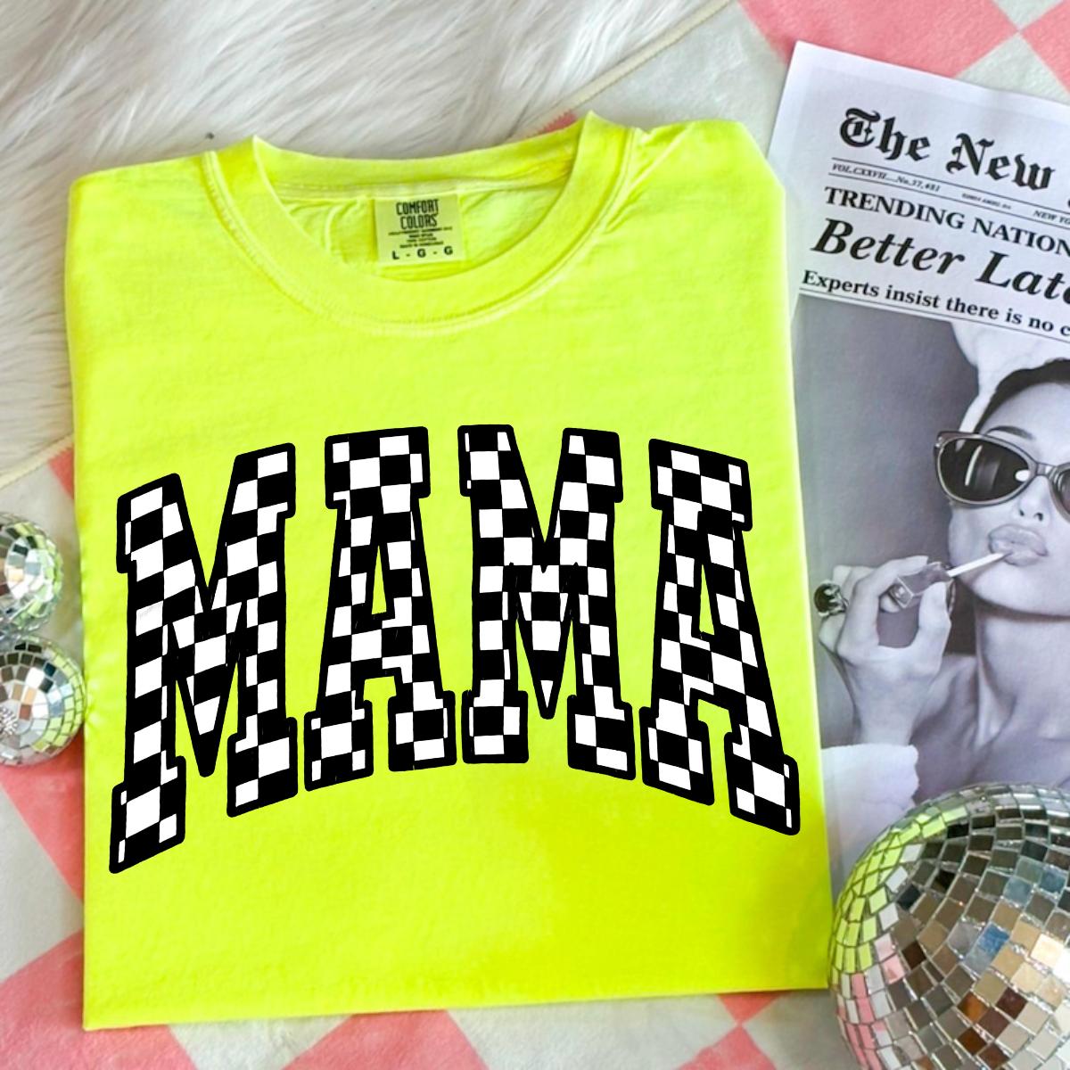 Retro Neon Mama Shirt for trendy moms